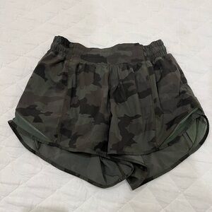 lululemon athletica Green and Black Athletic Shorts